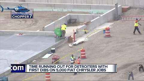 Detroit’s final job fair for city residents to qualify for 5,000 Fiat Chrysler jobs is Thursday