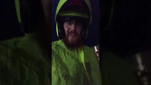 hight Visibility Gear on a dark rainy night