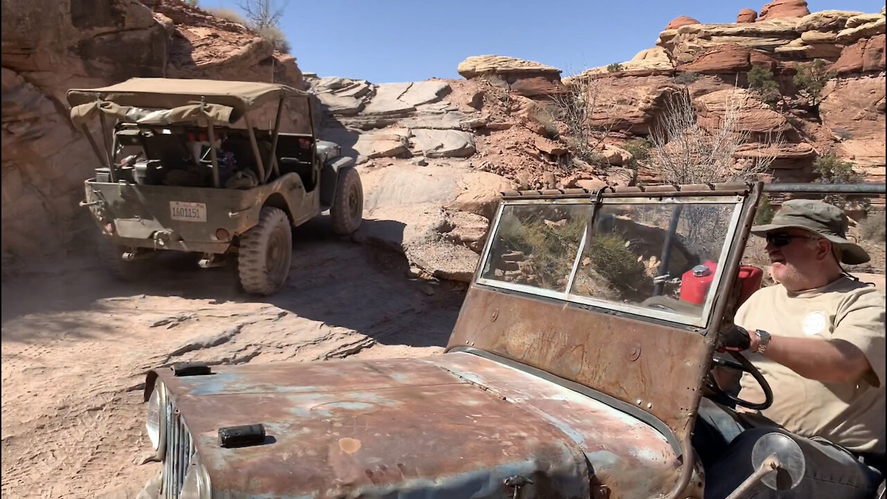 Willys Jeeps on Elephant Hill - Moab, UT 2021