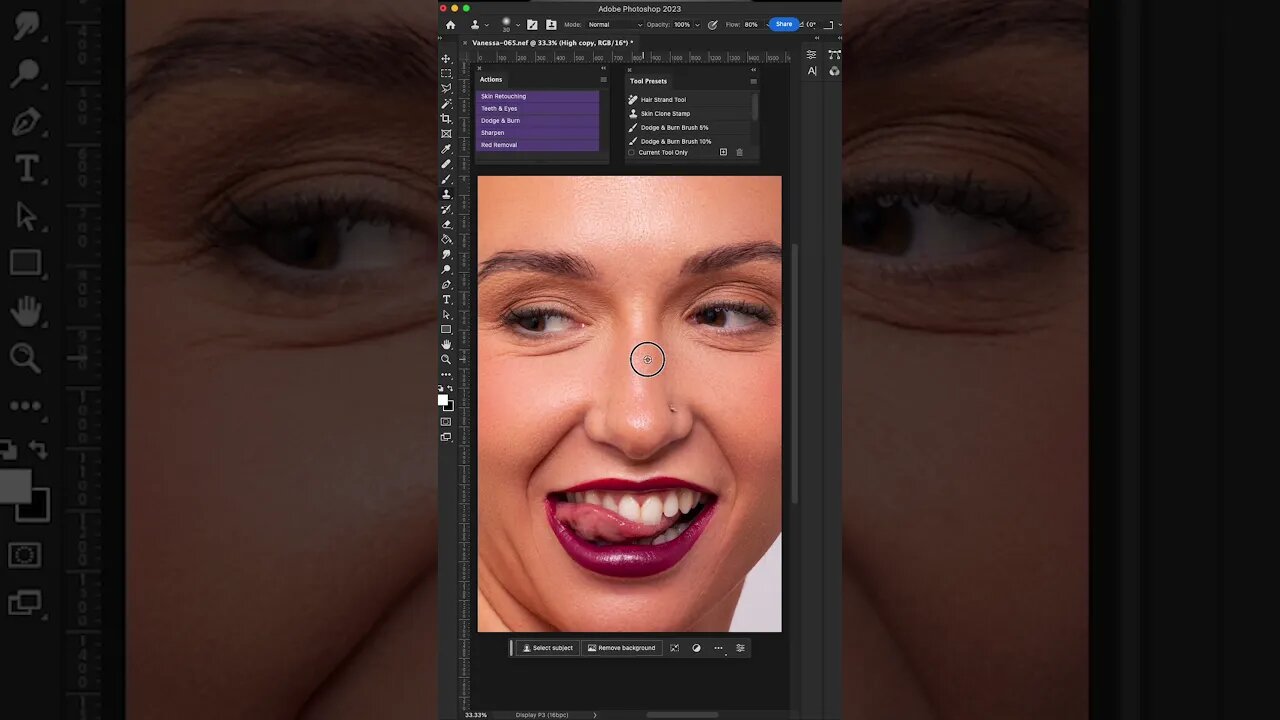 Beauty Photography -Natural Skin Retouching - Photoshop 2023 #shorts #retouching