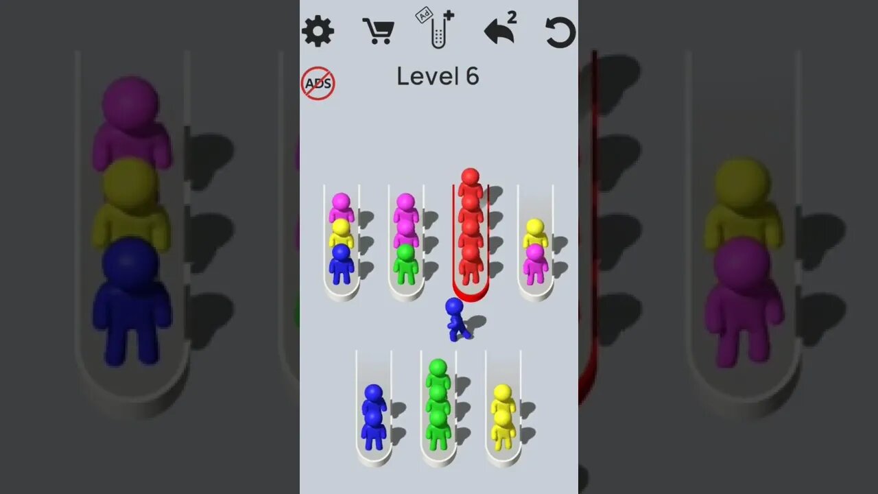 Crowd Sort Color Sort & Fill Gameplay Walkthrough Level 6 Chill Music Android #shorts