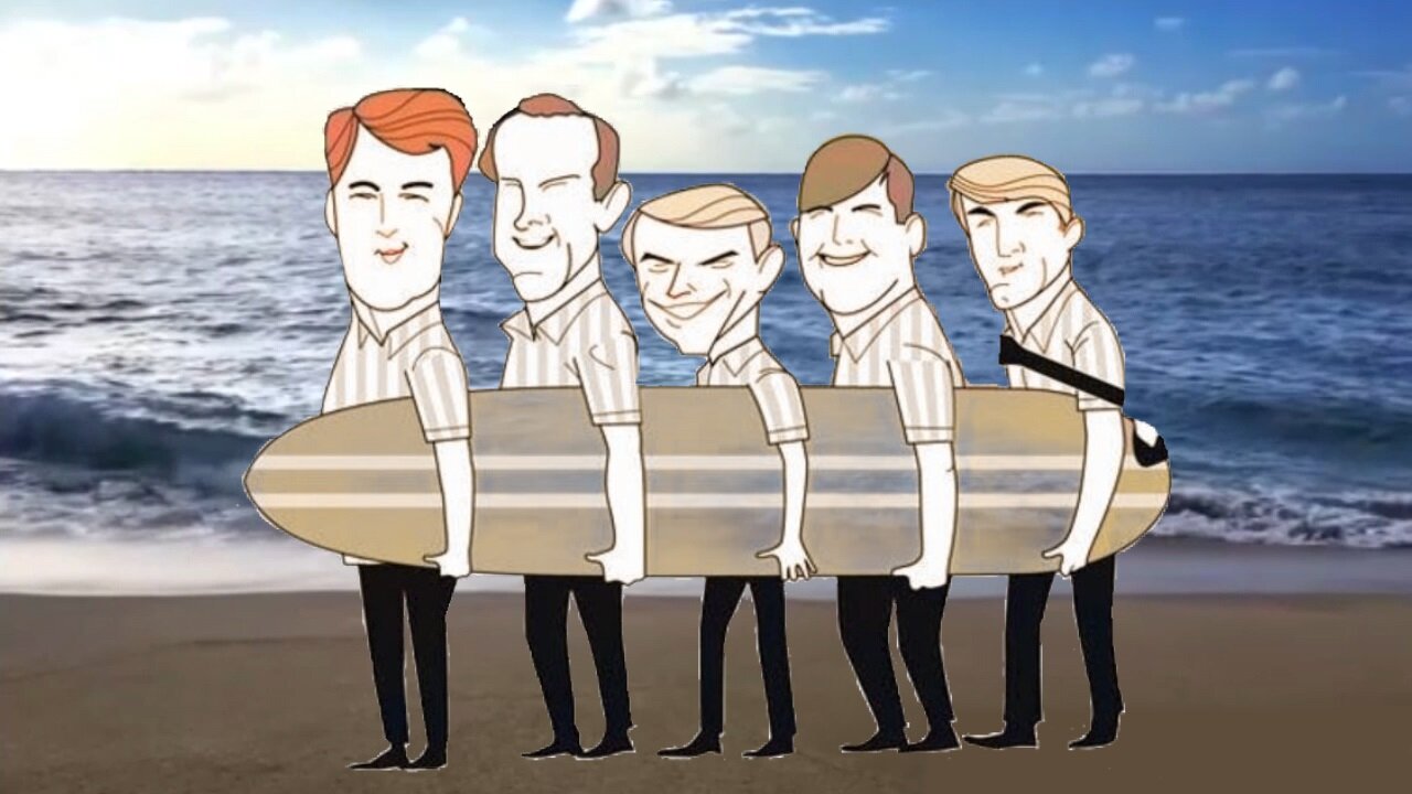 Beach Boys Cartoon - Help Me Rhonda - (Video Stereo Remaster - 1965) - Bubblerock - HD