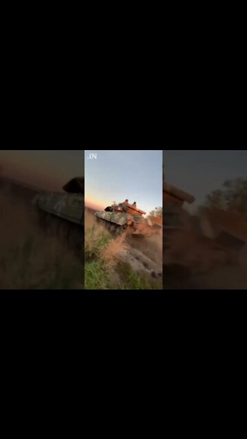 Russia Ukraine War: Ukrainian tank riding into the sunset #shorts