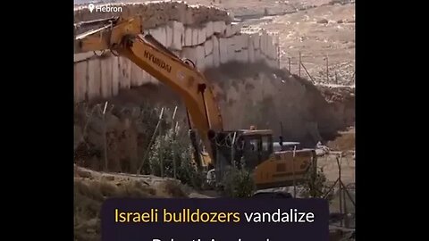 Illegal #immigrants use #bulldozer on #Palestinian Land. #USA #American #EU