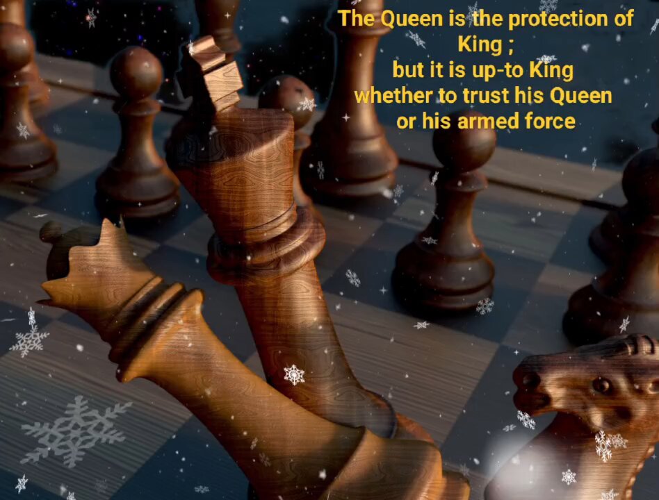 The Queen is the protection of King 💜❤️