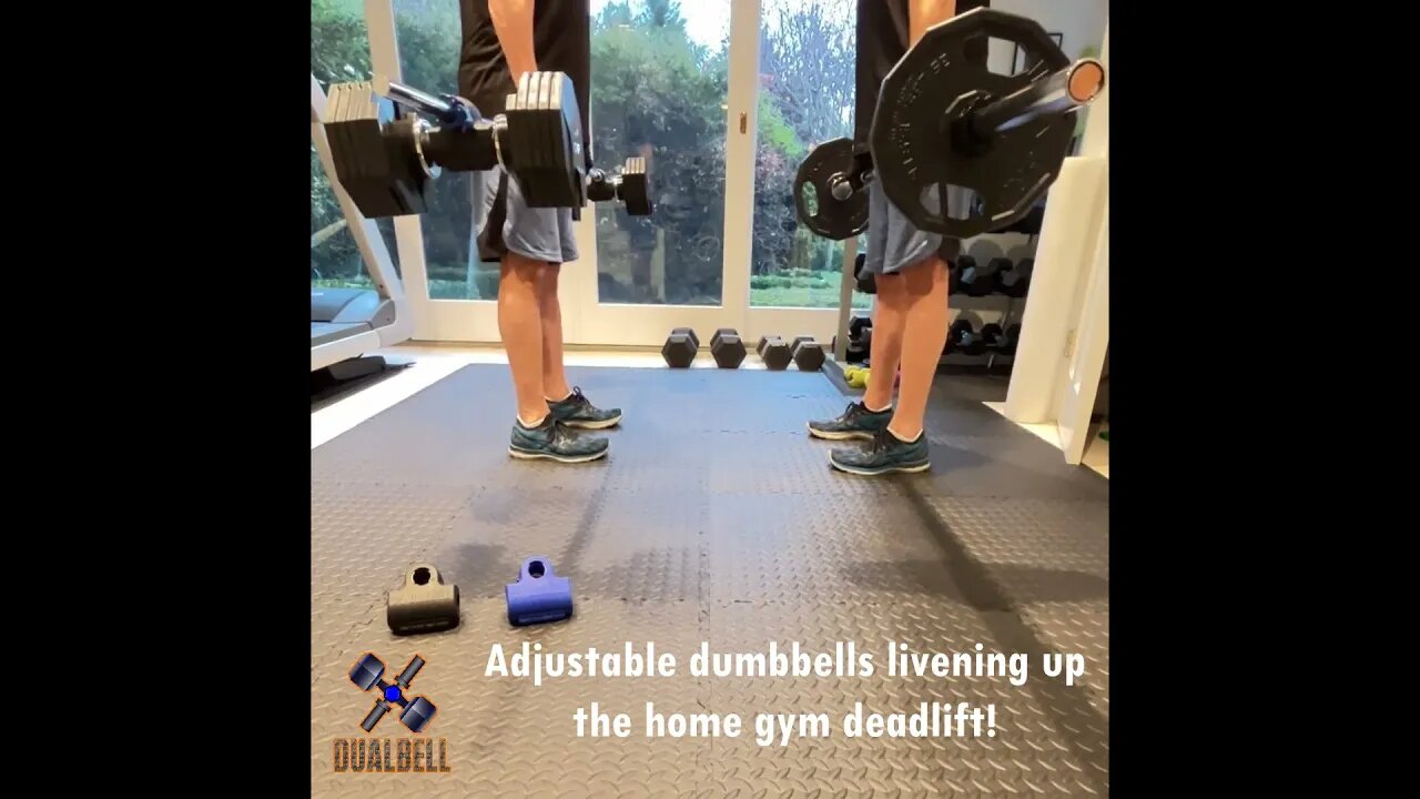 #adjustabledumbbells Living it Up On #Deadlifts- Dualbell #Dumbbell to #Barbell Adapters #homegym