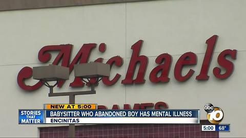 Babysitter accused of abandoning boy has mental illness