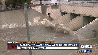 Swift water rescues in Las Vegas after rain