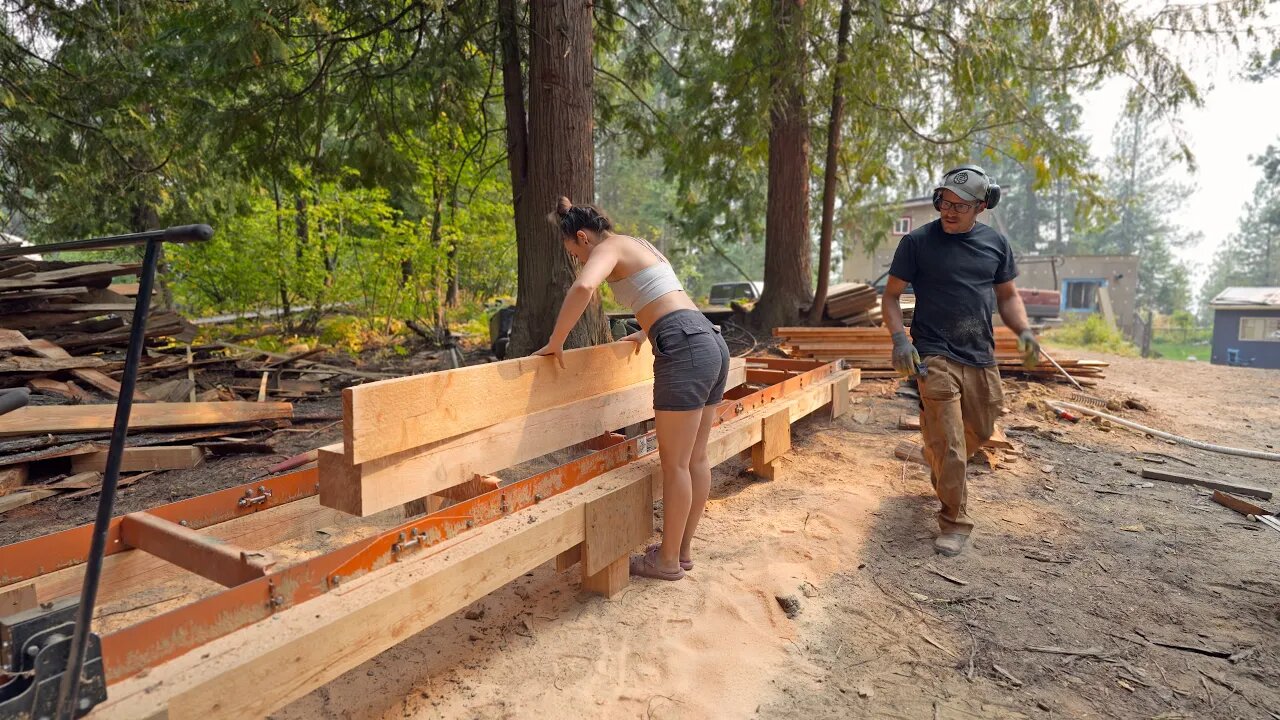 Milling Our Own Lumber For A DIY Deck | Off Grid Living