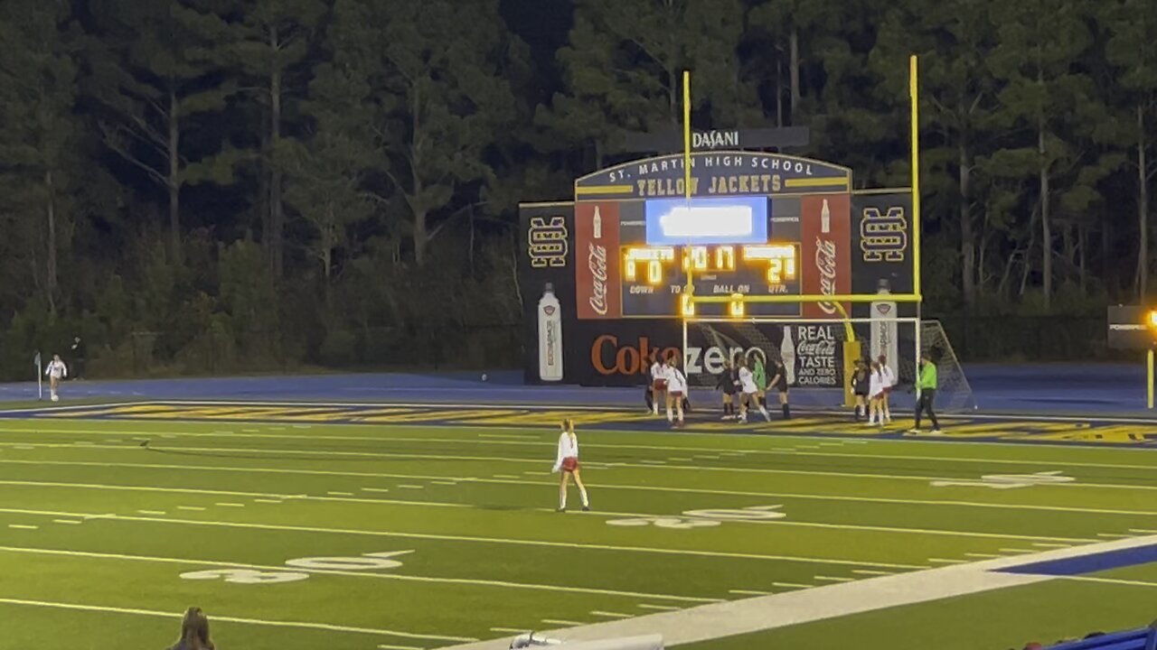 Jolee shaver soccer vs st martin. corner kick