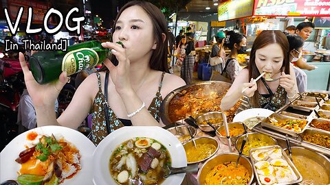 Bangkok Market Mukbang Tour from Chatuchak Market to Huai Khwang Night Market!ㅣHamzy Vlog