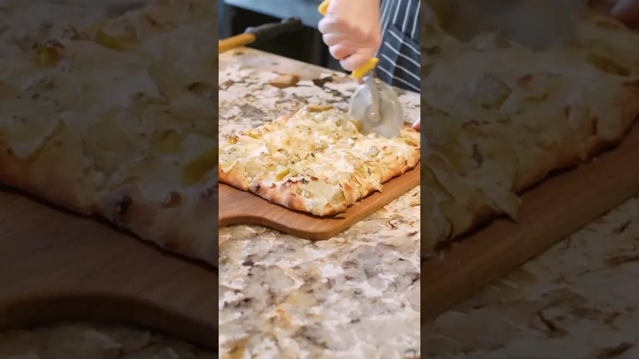 Square Samosa Pizza Cutting 😱 #shortvideo #youtubeshorts