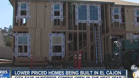 Lower priced homes being built in El Cajon