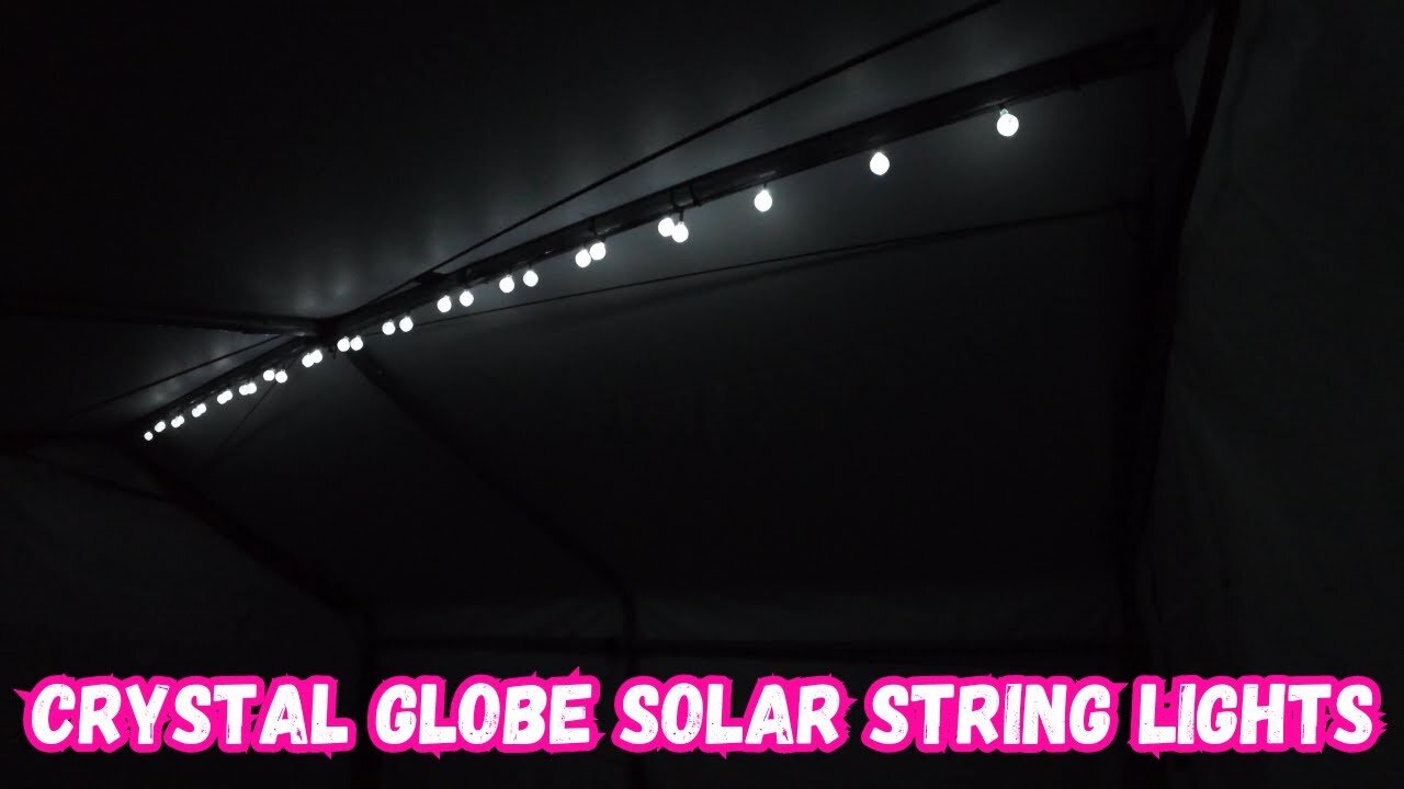 Crystal Globe Solar String Lights Outdoor