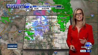 Windy with clouds for Denver on Monday