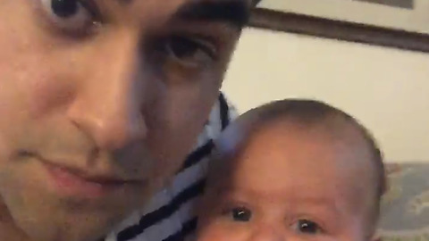 An Adorable Baby Poops While Filming A Video For His Mom