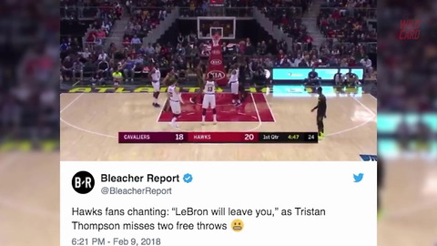 Hawks Fans Chant "LeBron Will Leave You" During Free Throws