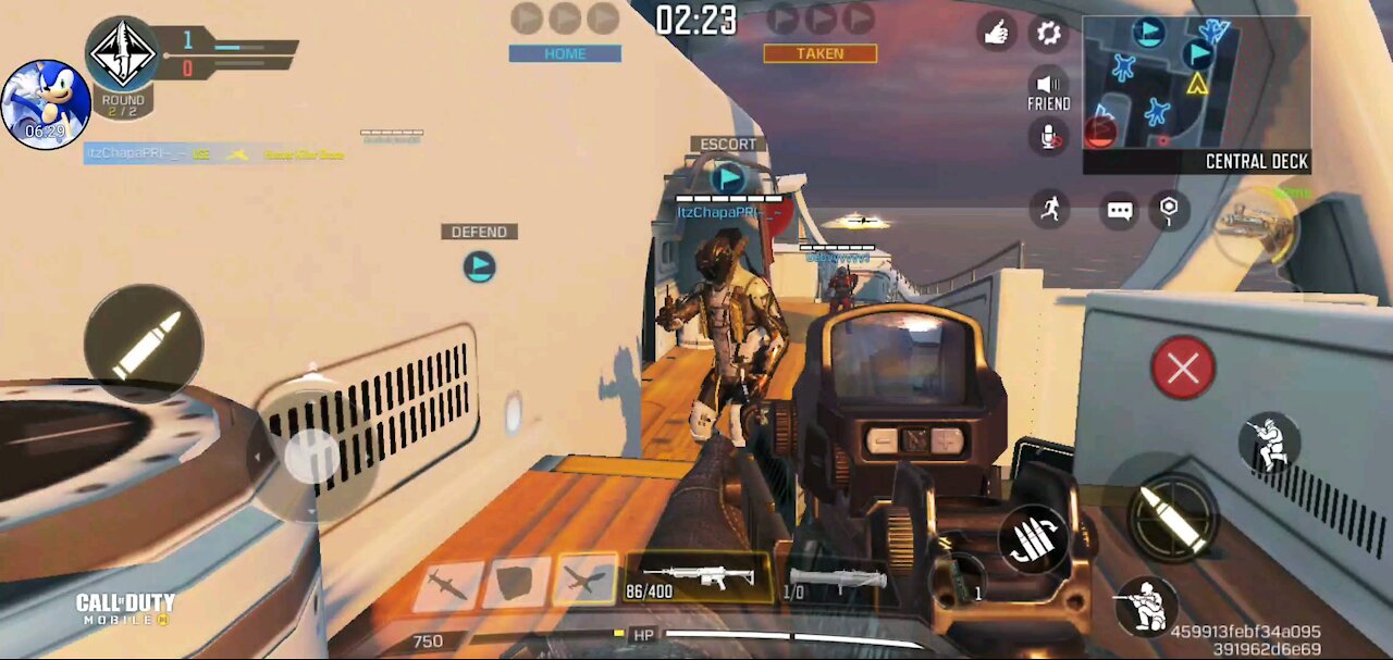 Teammate runs around with flag(cod mobile)