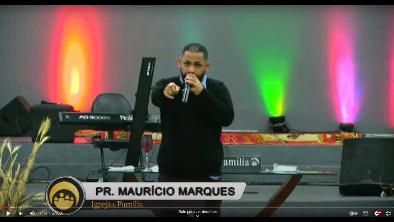 Culto de ação de graças pela passagem do semestre - Ministrando a palavra Pr. Maurício Marques