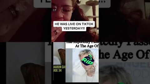 #AaronCarter DEAD at34 “he was live on tiktok yesterday …