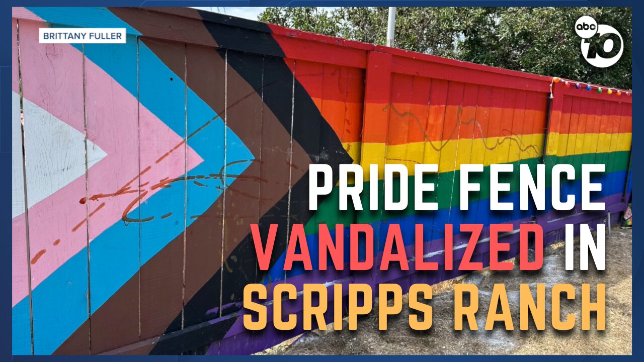 Vandals target Pride fence display in Scripps Ranch—again