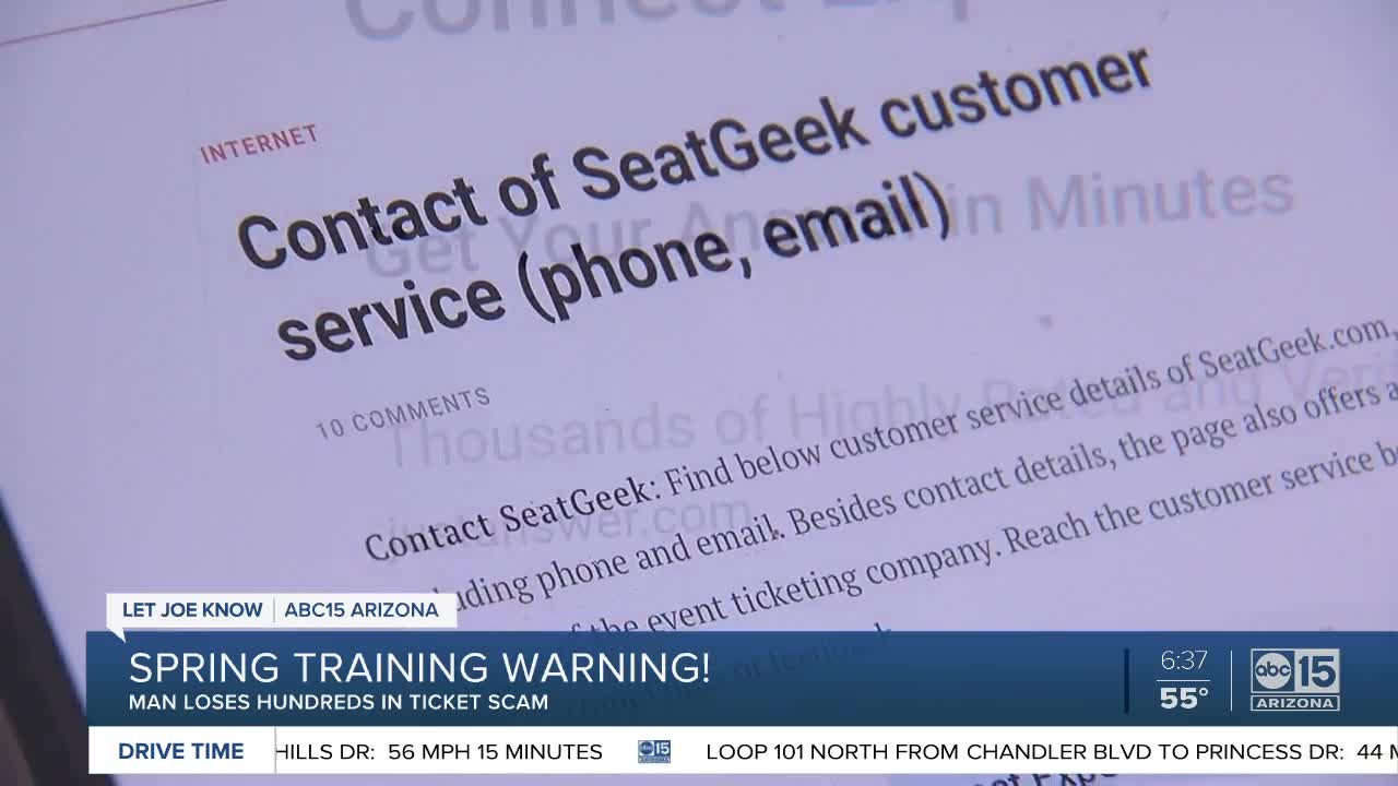 Man scammed out of hundreds when buying Spring Training tickets