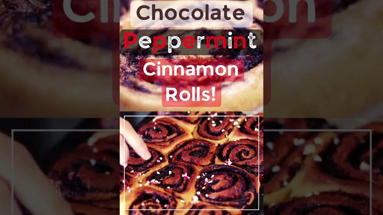 Dark Chocolate Peppermint Cinnamon Rolls Garnish