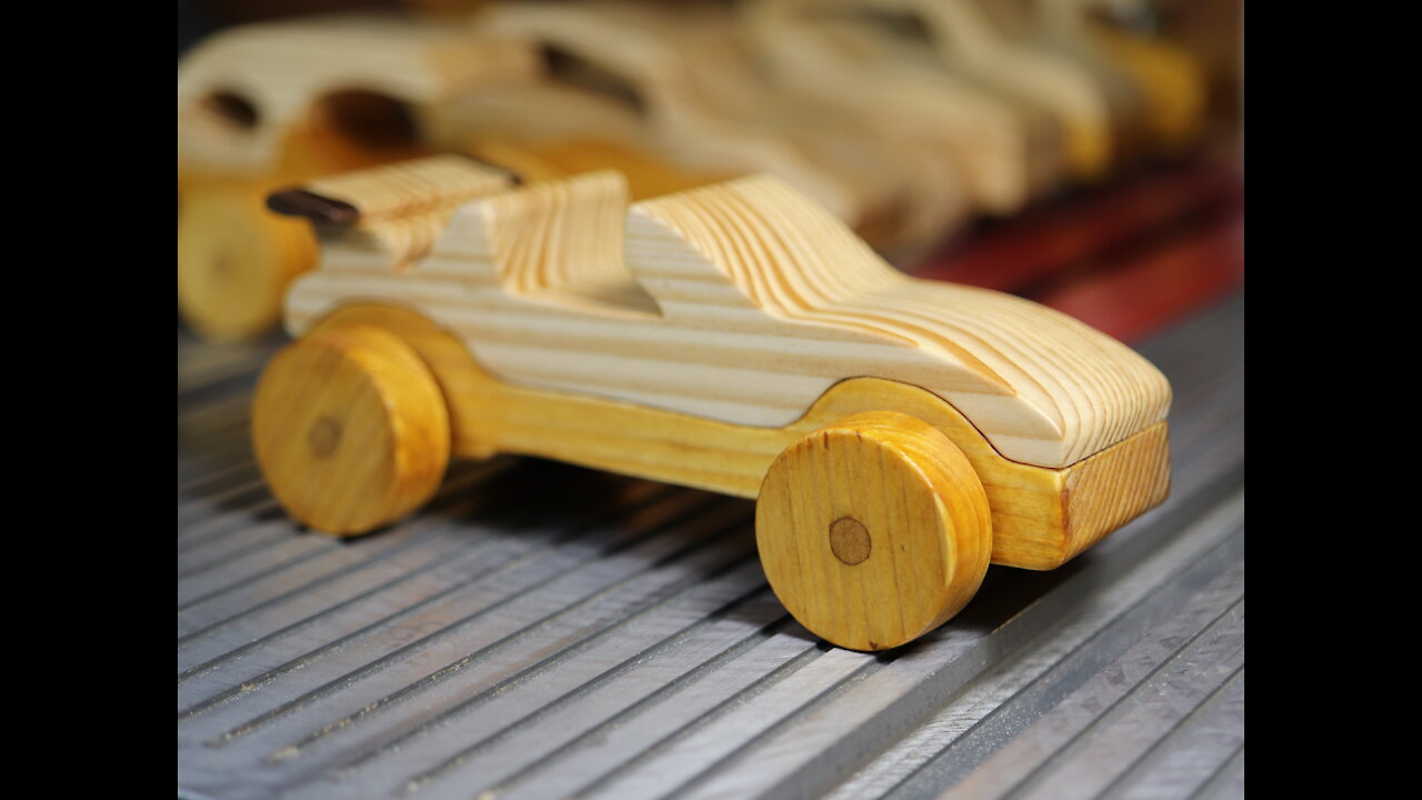 Handmade Wooden Toy Car Convertible From The Speedy Wheels Series