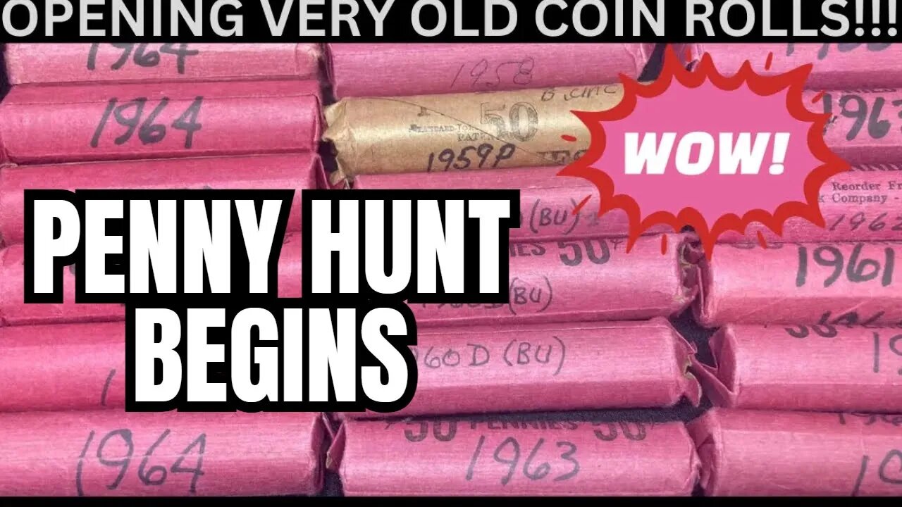 I BOUGHT 66 YEAR OLD PENNY COLLECTION FOR COIN ROLL HUNTING