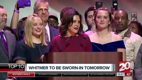 Governor-elect Gretchen Whitmer to focus on roads, water and education after being sworn in