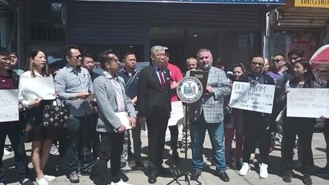 Support Small Business Rally outside Lester Chang District Office hosted by Lester Chang 5/26/23