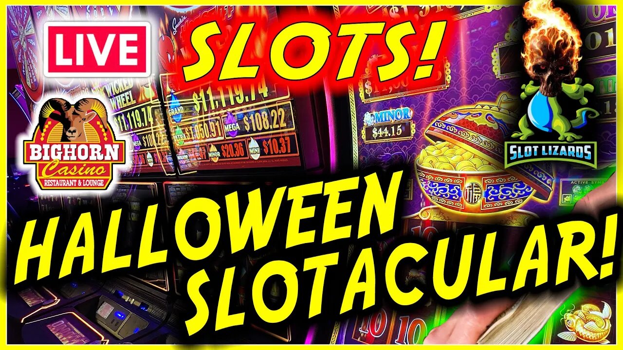 👻 LIVE SLOTS! SURPRISE HALLOWEEN SLOTACULAR! SPOOKY JACKPOTS INCOMING! BIGHORN CASINO!