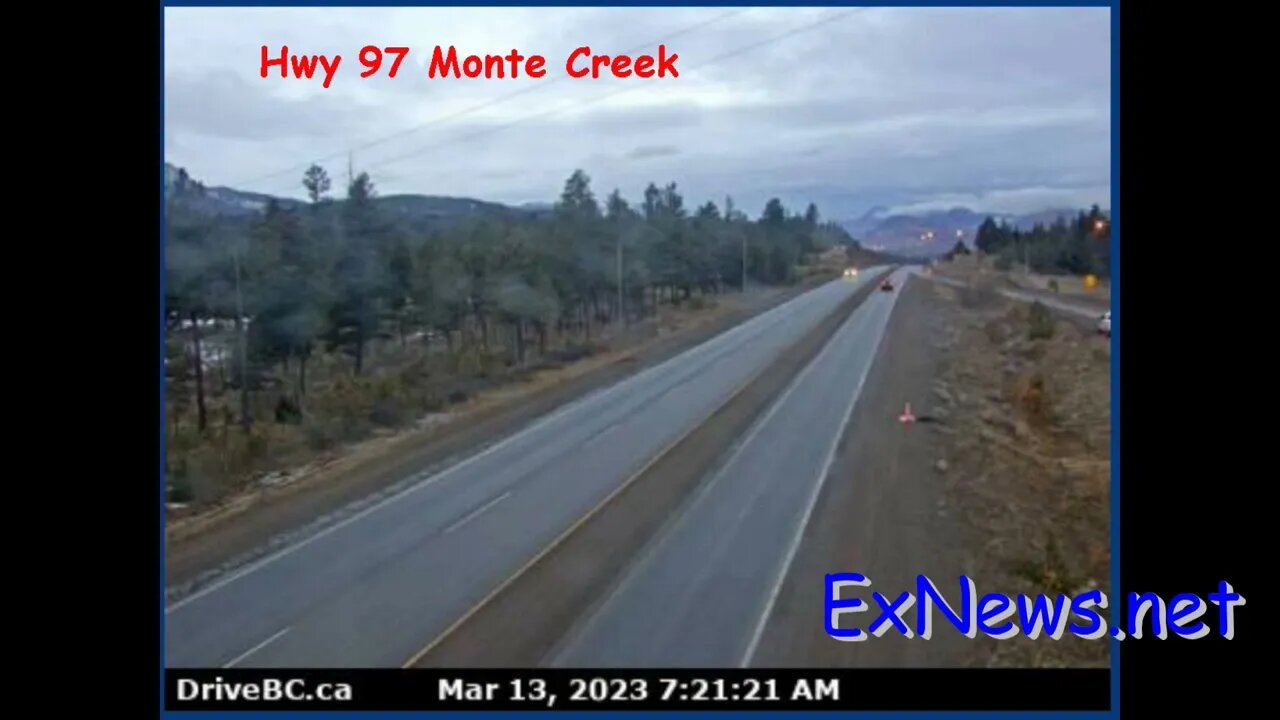 Snowy BC Highways Monday March 13th, Coquihalla is a mess