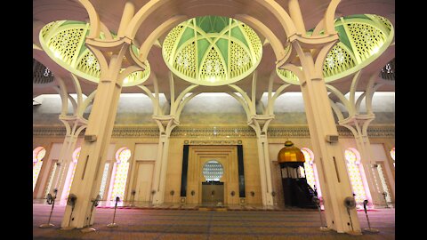 The interior of Sarawak State Mosque.