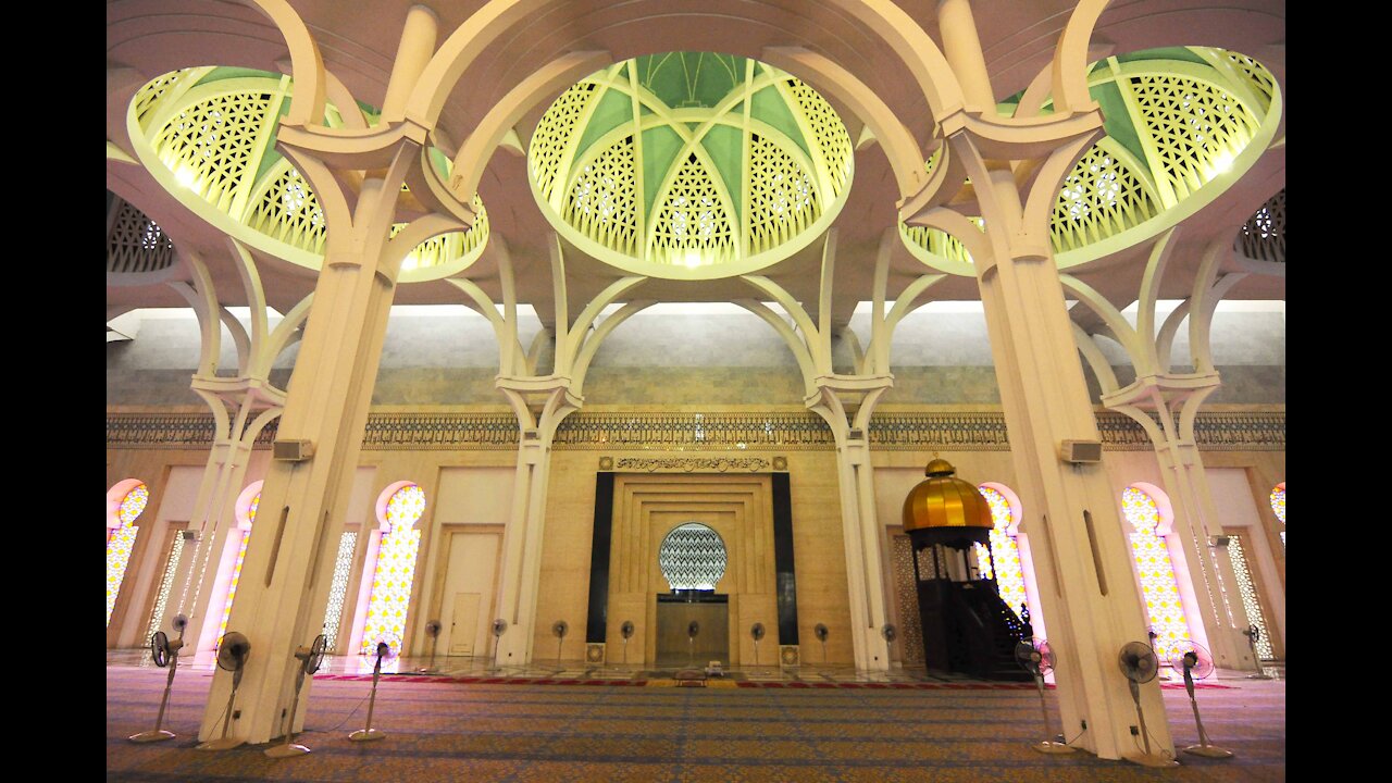 The interior of Sarawak State Mosque.