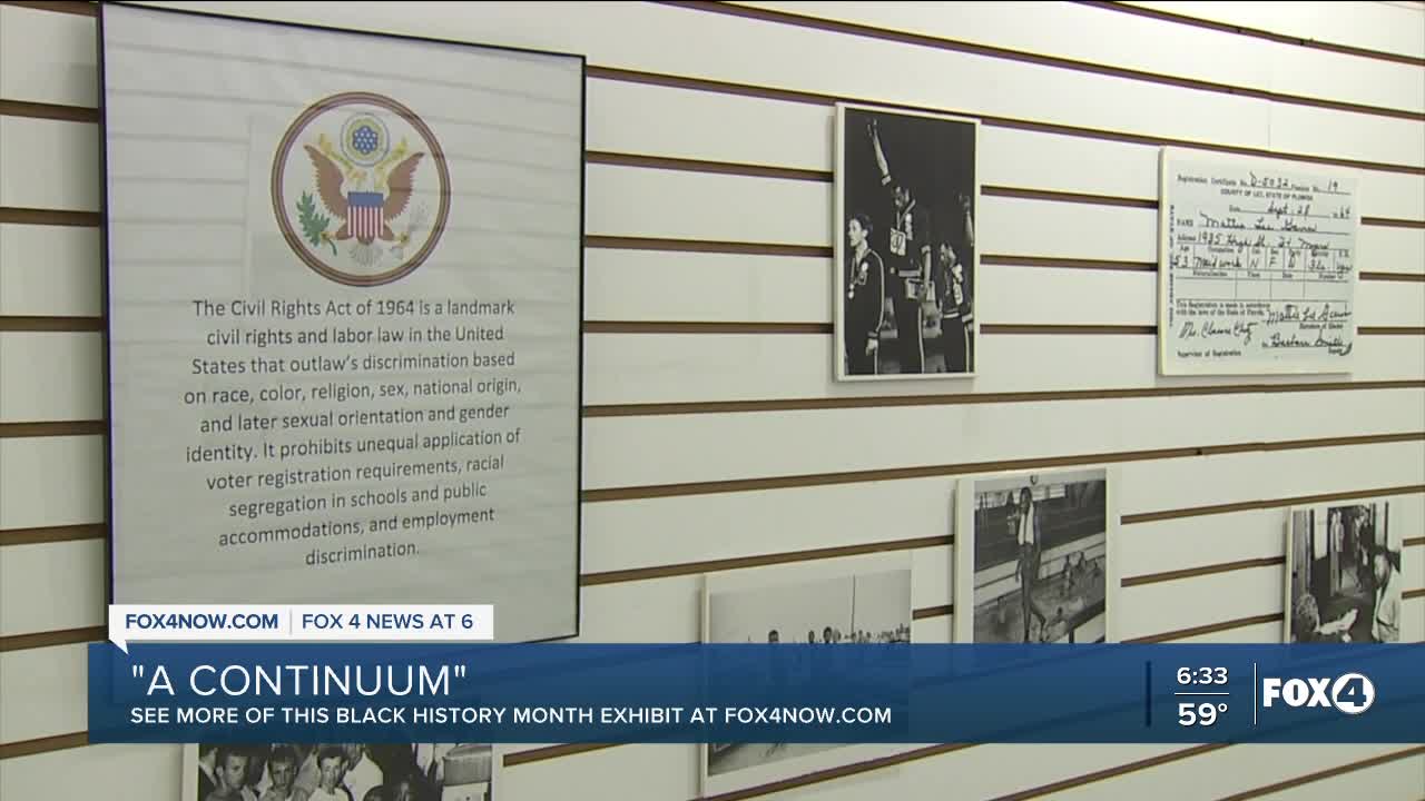 "A Continuum" Black History Month exhibit