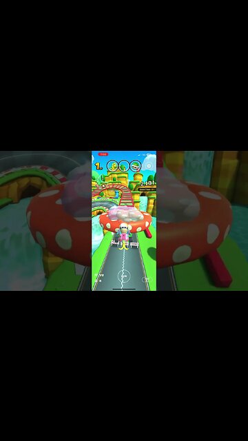 Mario Kart Tour - Pink Bubble Balloon Gameplay (Vacation Tour Spotlight Shop Reward Glider)