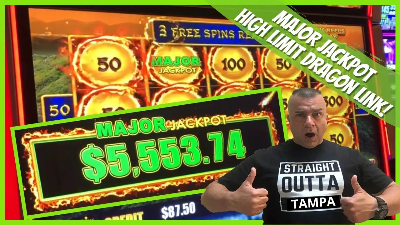 💥NEW! High Limit Dragon Link MAJOR JACKPOT (FIRST SPIN) Tampa Hardrock💥