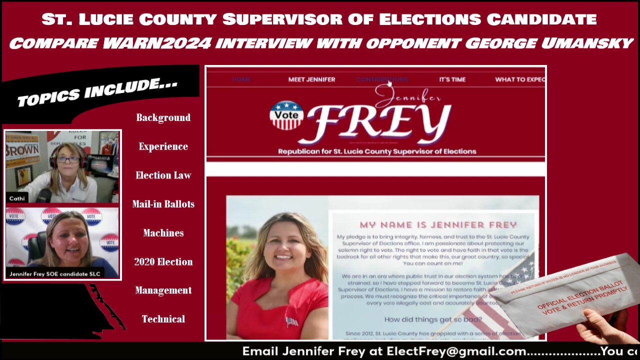 Jennifer Frey - St. Lucie County FL Candidate Supervisor of Elections