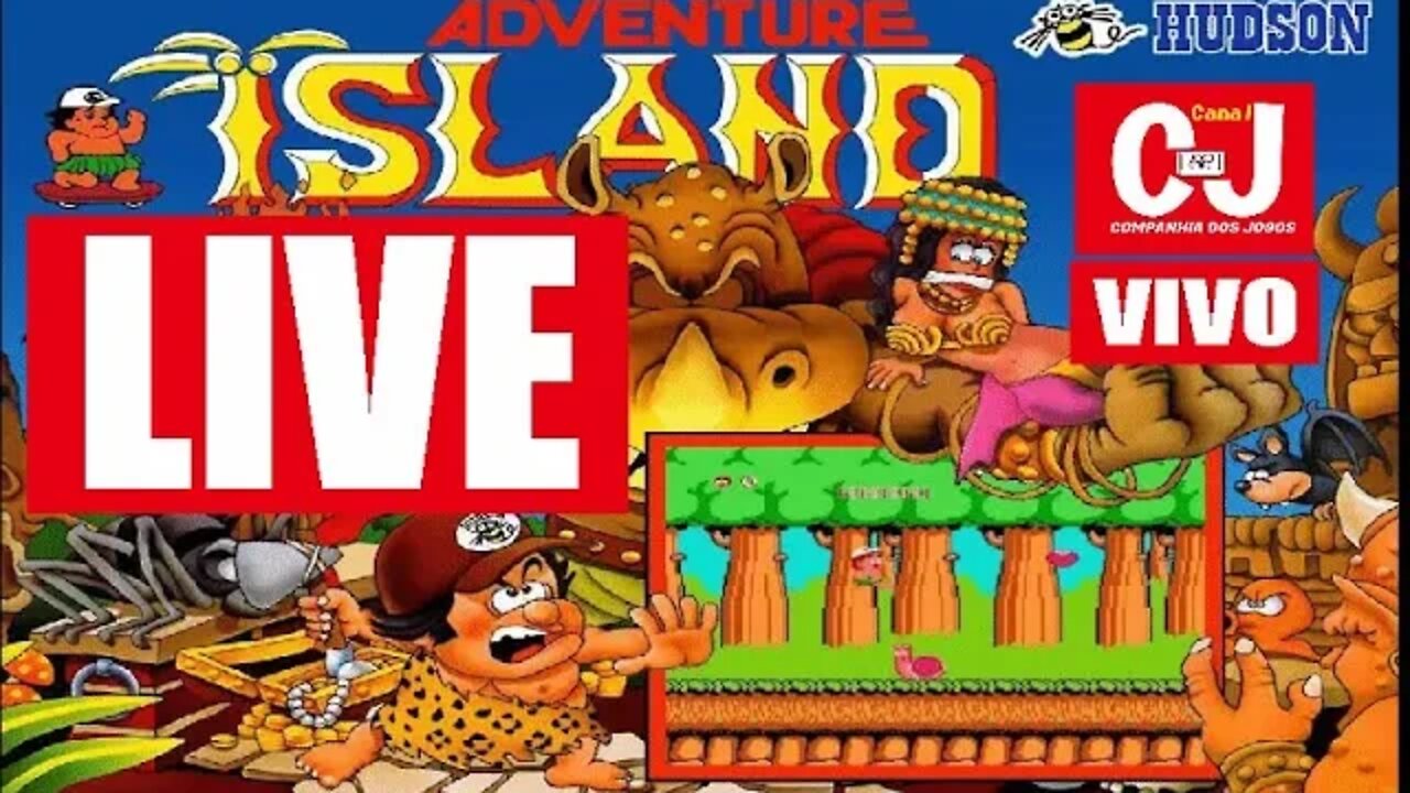 LIVE | Vamos encarar os desafios em "Adventure Island" para Nintendinho 8 bits?