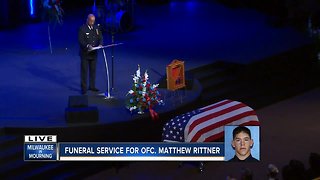 LT. Derrick Harris gives heartfelt speech about Matthew Rittner