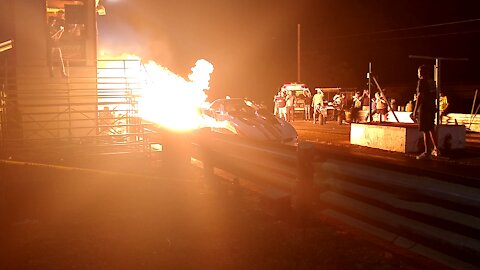 Jet Engine Powered Car Taking Off