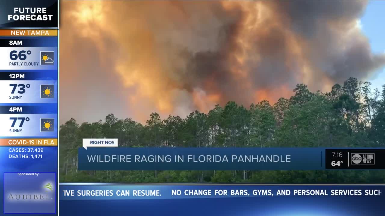 Hundreds evacuated as wildfires rage in Florida Panhandle