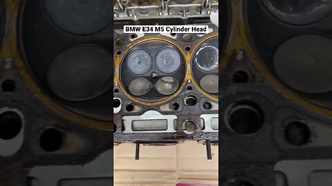 BMW E34 M5 Cylinder Head #shorts #bmw #automotive #bmwm5 #bmwe34 #restoration #mechanic #engine