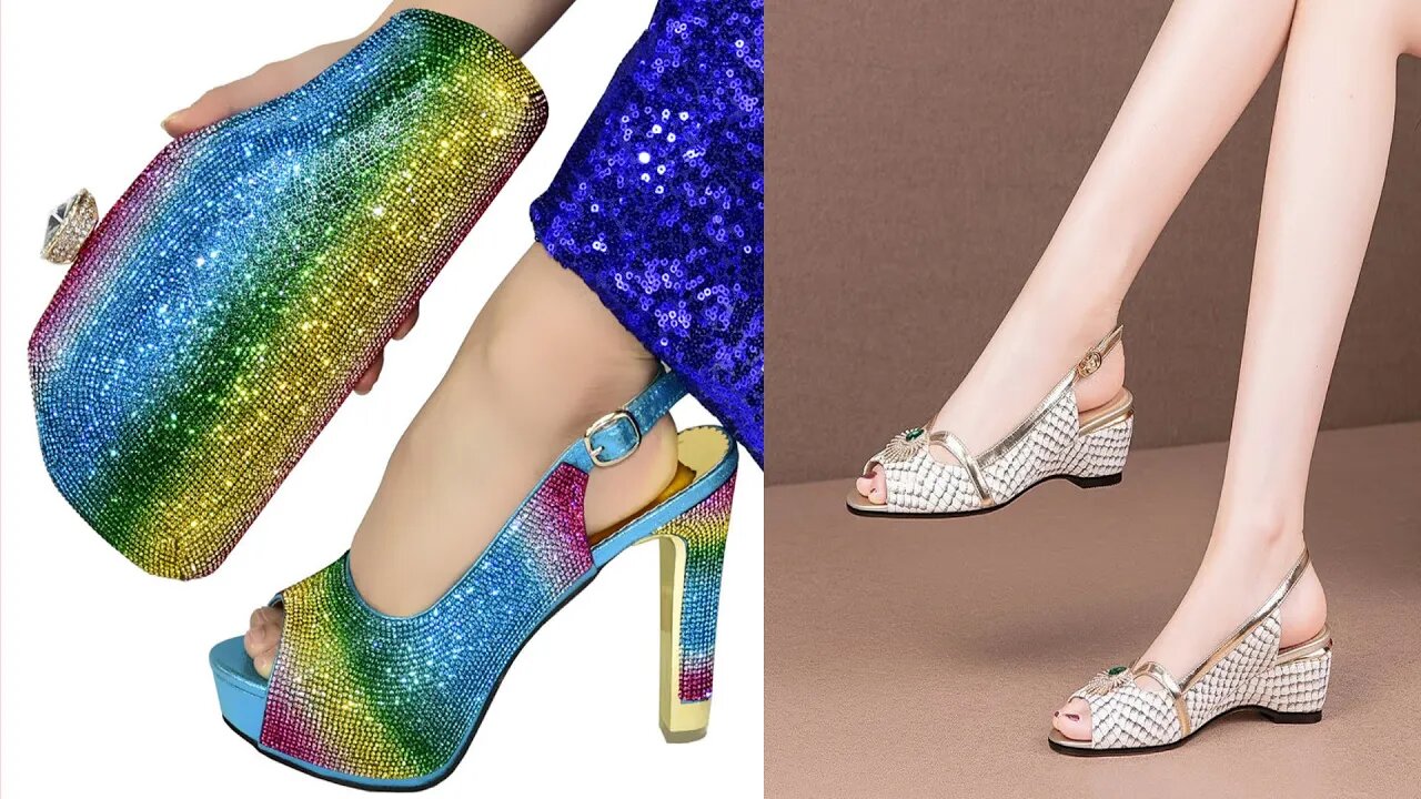 Women's Fashion dress clothes matching set heel shoes and Bag |Dampi Shop 03
