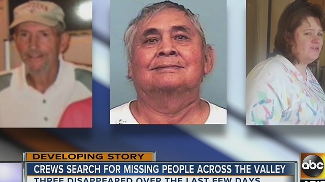 Authorities searching for missing people across the Valley