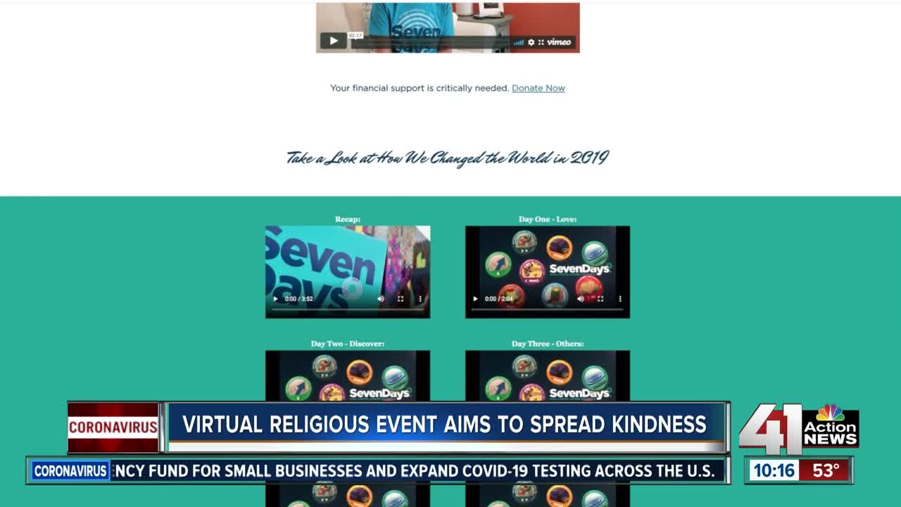 Virtual religious event aims to spread kindness
