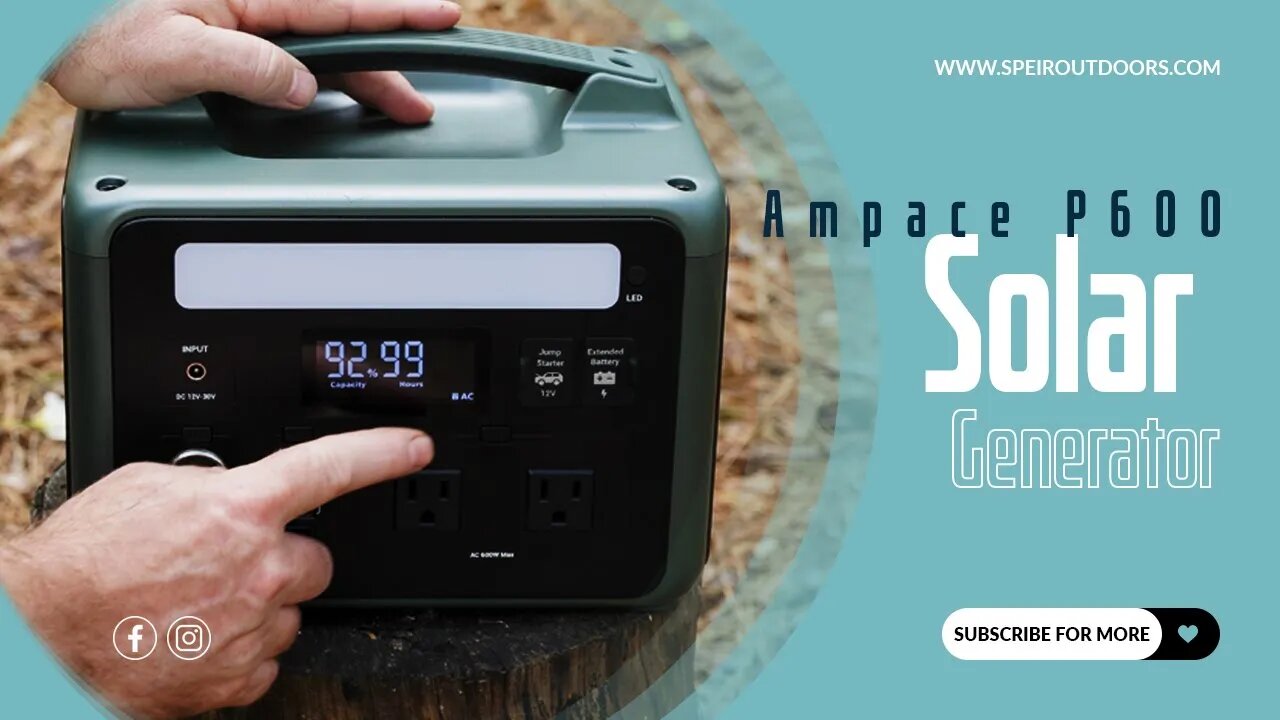 Ampace P600 Solar Generator | Power Supply | Battery Backup