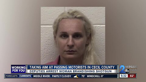 Deputies arrest woman brandishing shotgun at passing motorists in Cecil County