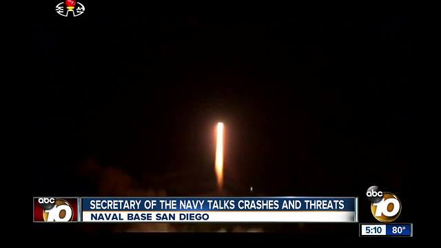 Secretary of the Navy addresses threats like North Korea